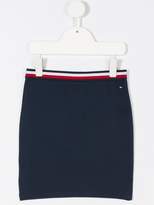 Thumbnail for your product : Tommy Hilfiger Junior elasticated waistband fitted skirt