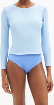 Thumbnail for your product : COSSIE + CO Cossie+co - The Leigh Long-sleeve Rash Guard - Light Blue