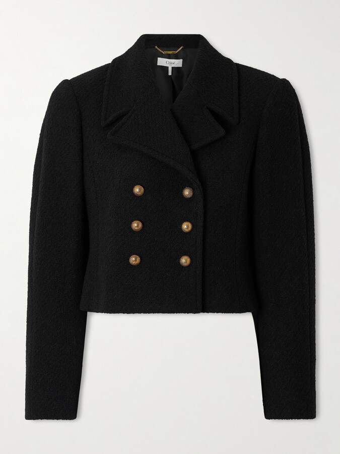 Chloé Double-breasted Wool-blend Jacket - Black