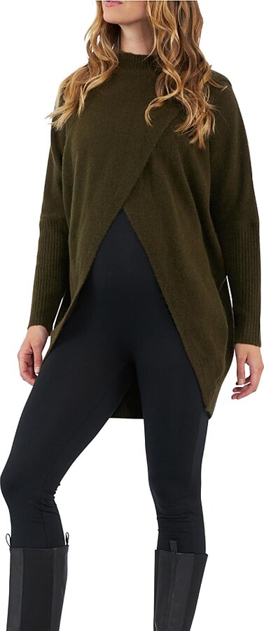 Ripe Maternity Hallie Cross Over Knit Sweater