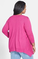 Thumbnail for your product : Sejour Scoop Neck Linen & Cotton Pullover (Plus Size)