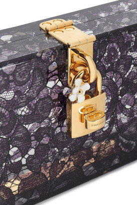 Dolce & Gabbana Dolce Lace And Perspex Box Clutch