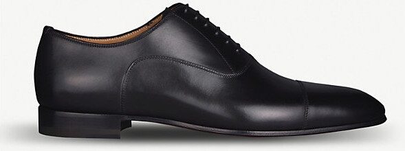 Christian Louboutin Black Greggo Leather Oxford Shoes Eur 42 / 8 Uk Men