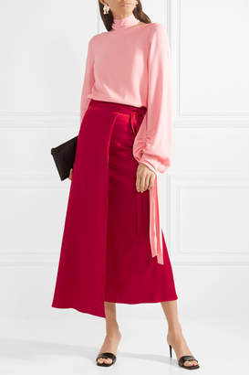 Rosetta Getty Tie-detailed Crepe Blouse