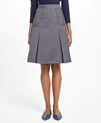 Brooks Brothers Tropical Wool A-Line Skirt
