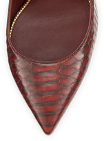 Thumbnail for your product : Tom Ford Padlock Ankle-Wrap Python Pump, Bordeaux