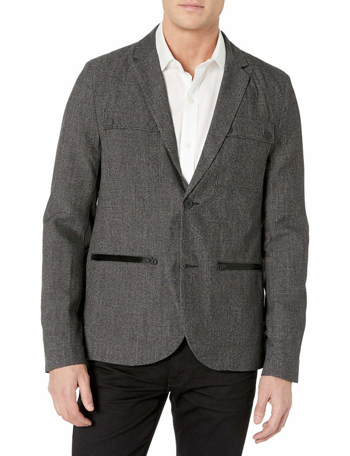 Kenneth Cole REACTION Mens Military Blazer