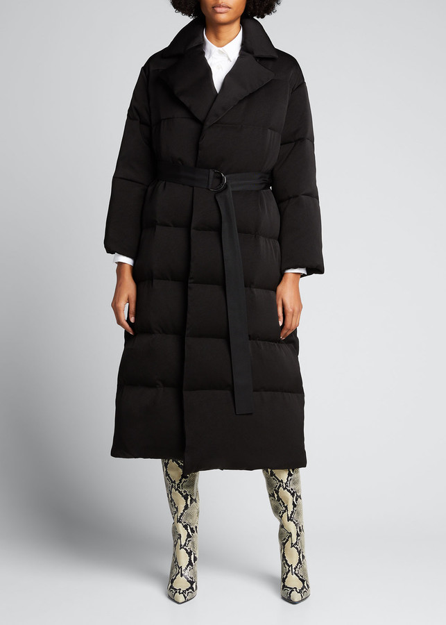 Jason Wu Quilted Crepe Down Long Coat - ShopStyle