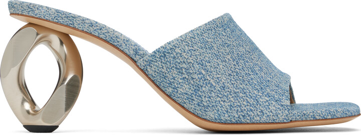 J.W.Anderson Blue Chain Heel Mules