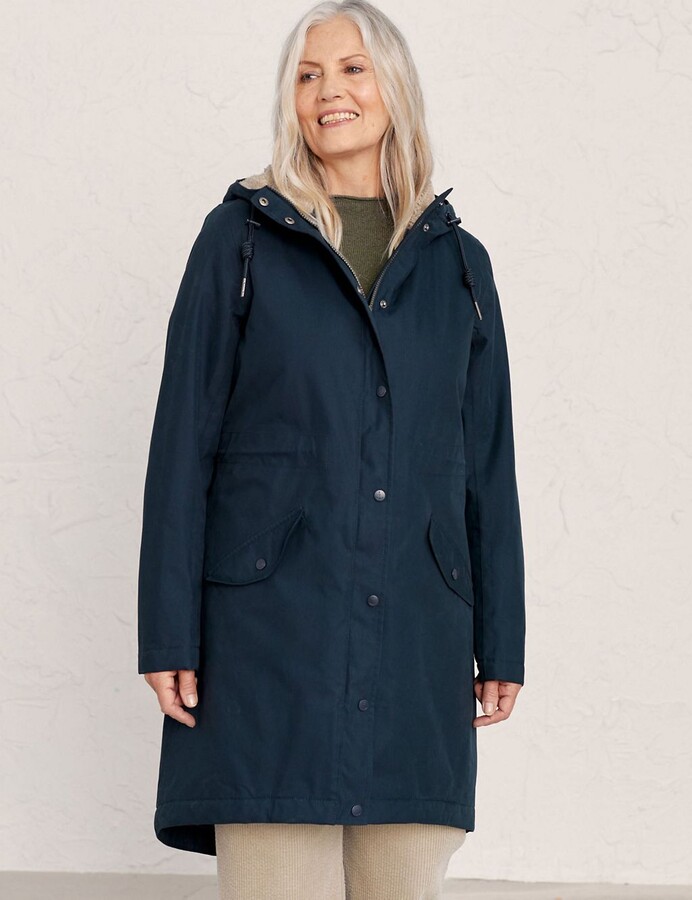 Seasalt Cornwall Cotton Rich Hooded Longline Raincoat ShopStyle