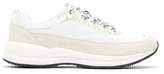 Thumbnail for your product : A.P.C. Techno Panelled Suede And Neoprene Trainers - Mens - White