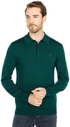 lacoste men's half zip sweater