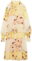 Thumbnail for your product : See by Chloe Tiered Floral-print Georgette Dress