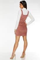 Thumbnail for your product : Quiz Pink Cord Button Pinafore Dress