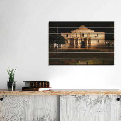 The Alamo - Unframed Photograph on Wood