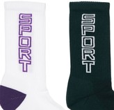 Thumbnail for your product : GUESS Logo Intarsia Cotton Blend Socks