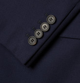 Thumbnail for your product : Huntsman Navy Slim-Fit Wool Blazer