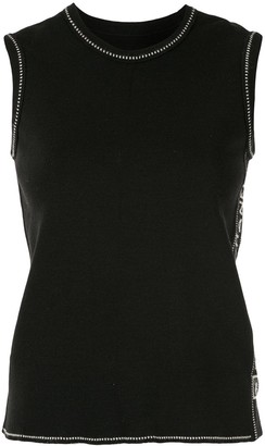 Chanel Pre-Owned sports line sleeveless top