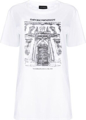 Emporio Armani graphic-print short-sleeved T-shirt