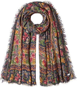 Faliero Sarti Printed Scarf with Cashmere and Silk