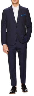 Paul Smith Wool Striped Tailored Fit 2-Button Suit