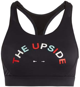 The Upside Anna logo-print performance bra