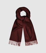 Thumbnail for your product : Reiss SASKIA LAMBSWOOL CASHMERE BLEND SCARF Berry