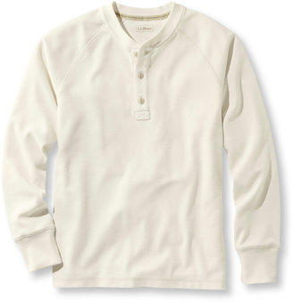 L.L. Bean Unshrinkable Waffle Shirt, Slightly Fitted Long-Sleeve Henley