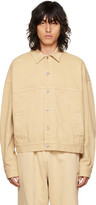 Thumbnail for your product : we11done Beige Printed Trucker Denim Jacket
