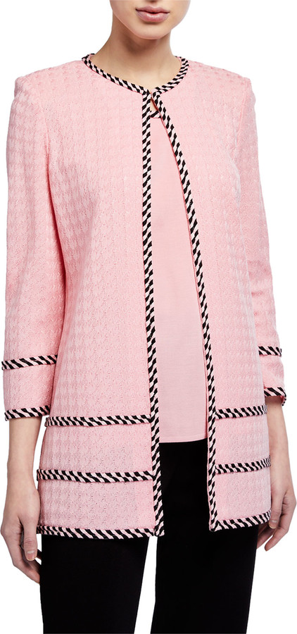 pink tweed suit plus size
