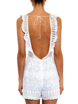 Thumbnail for your product : Zimmermann Porcelain embroidered playsuit