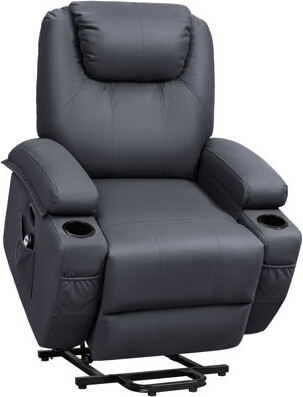 Stoehrs Dual Motor Big Man Recliner Chair Lay Flat in 71.5 Length & 26 Wide Seat, Extra Wide Power Lift Chair 400 lbs Latitude Run Body Fabric: Dar
