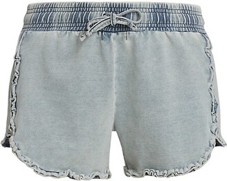 Generation Love Ruffled Cotton-Blend Sweat Shorts