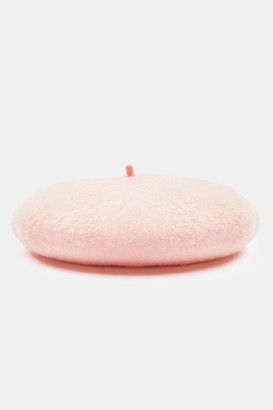 Topshop Pink Wool Blend Beret - ShopStyle Hats