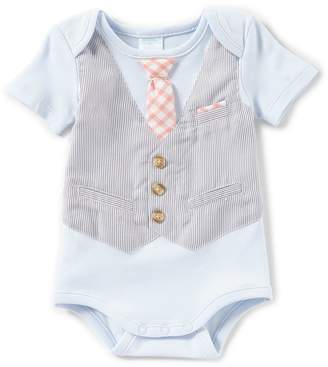 Edgehill Collection Baby Boys Newborn-6 Months Mock-Vest Bodysuit