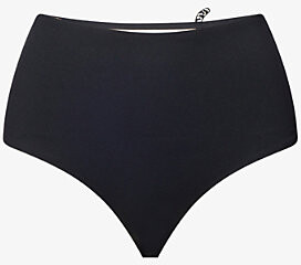 LIVY Womens Black Bengal Embroidered High-Waist Stretch-Woven Briefs M