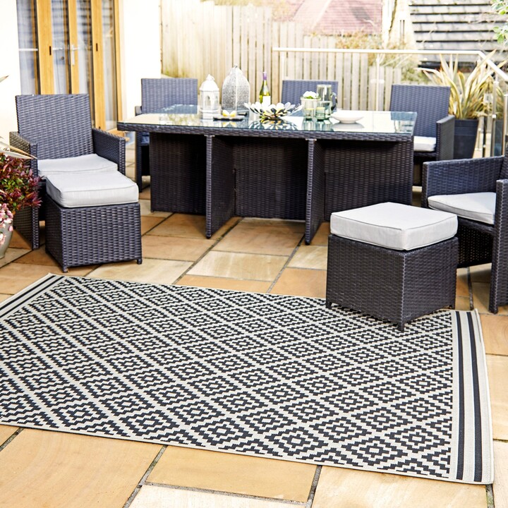 Flair Moretti Indoor Outdoor Rug Black - ShopStyle