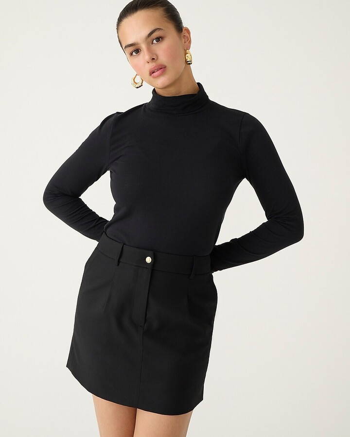 modest black turtleneck outfit idea 