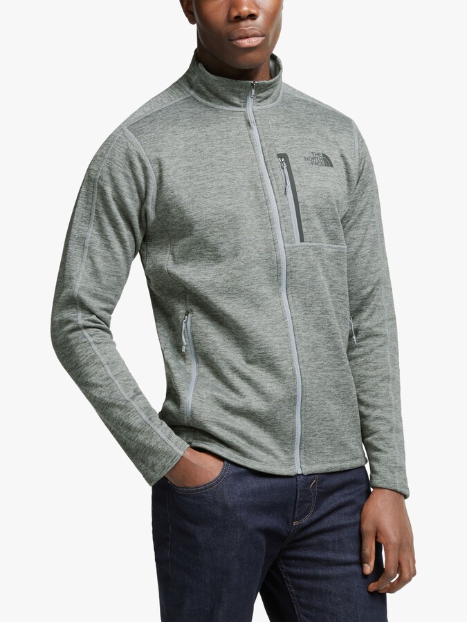north face grey zip up