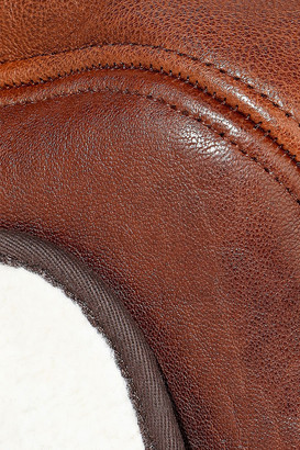 Rag & Bone Faux Shearling-paneled Cracked-leather Cap