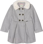 Thumbnail for your product : Yumi Girl's Fur Collar Double Breasted Coat