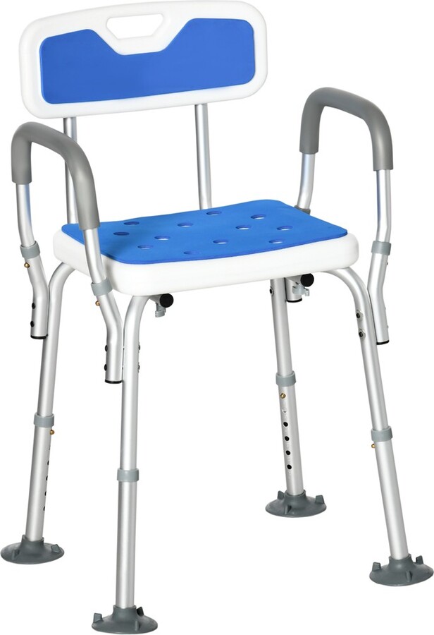 EVA Padded Shower Chair with Arms and Back, Bath Seat with