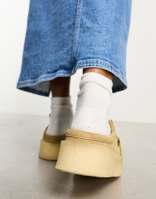 【CLARKS】 Wallabee cup lo in light tan Clarks Originals Wallabee Cup Lo shoes in light tan