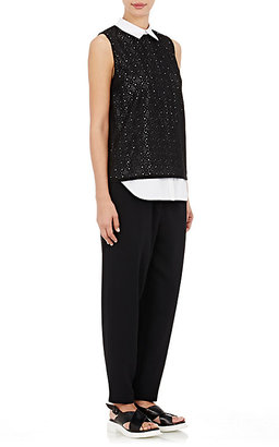 Robert Rodriguez Women's Embroidered-Eyelet Layered Top