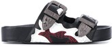 Thumbnail for your product : Kurt Geiger Leather Patchwork Slides