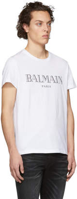 Balmain White Logo T-Shirt