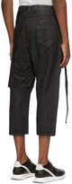 Thumbnail for your product : Rick Owens Black Combo Collapse Cropped Jeans