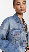 Thumbnail for your product : R 13 Oversized Cinched Waist Trucker Jacket