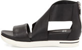 Thumbnail for your product : Eileen Fisher Sport Wide-Strap Leather Sandal, Black
