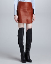Thumbnail for your product : 3.1 Phillip Lim Layered Leather Miniskirt, Cognac